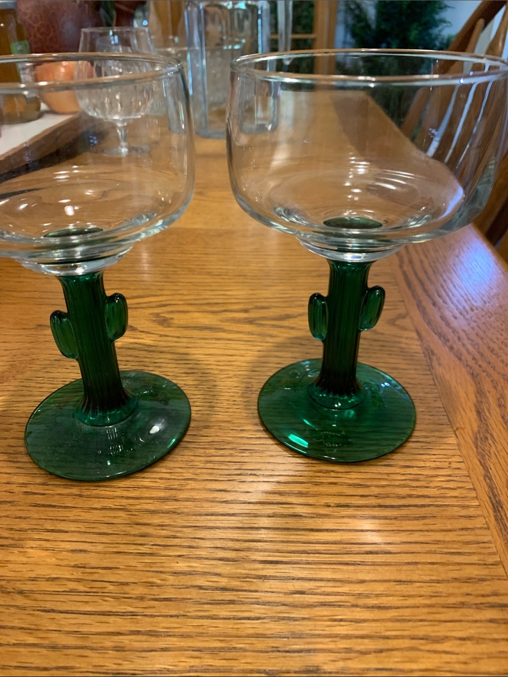 2 cactus margarita glasses. No chips or cracks